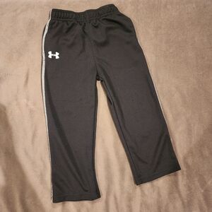 Under Armour Kids Black Joggers with White Logo